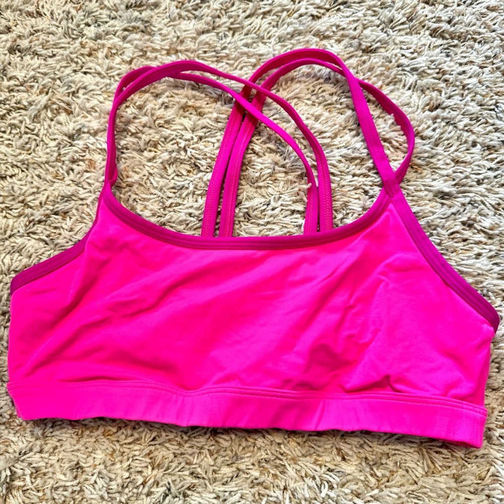 Victoria's Secret PINK - Women’s (M) Neon Pink Yoga Sport Workout Bralette Bra